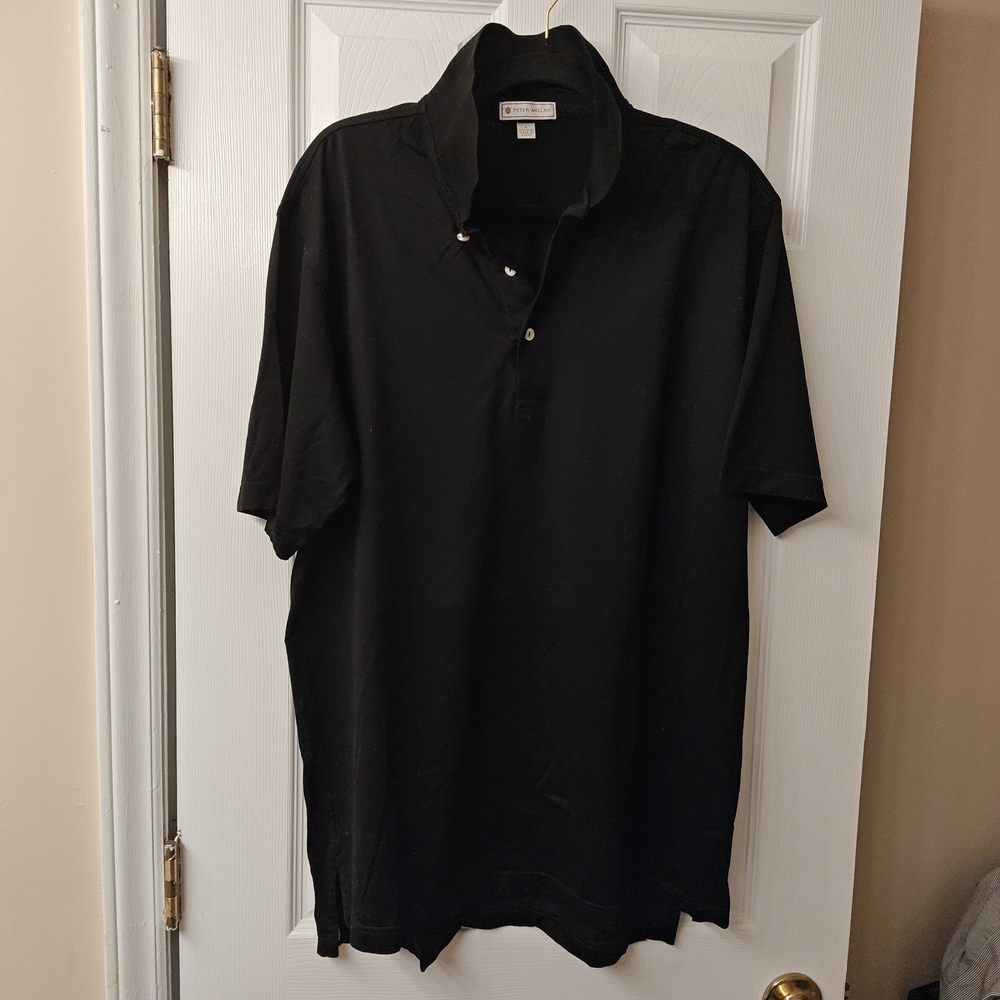Peter Millar Classic Black Polo Shirt